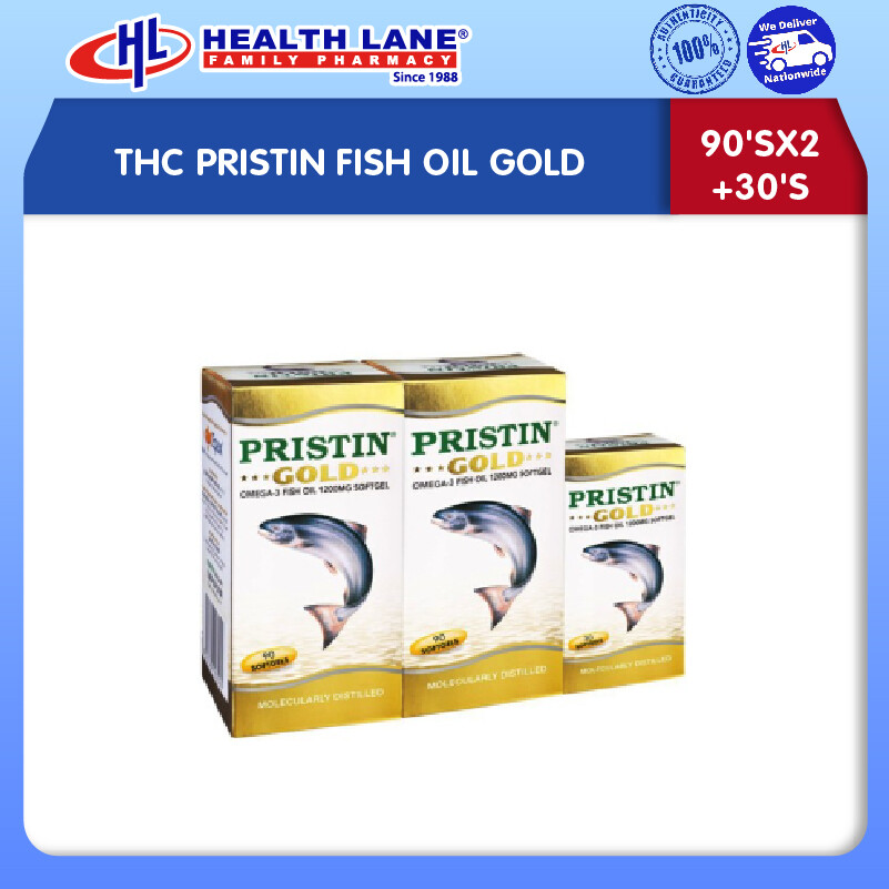 THC PRISTIN MINYAK IKAN GOLD (90'Sx2+30'S)
